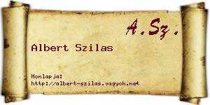 Albert Szilas névjegykártya
